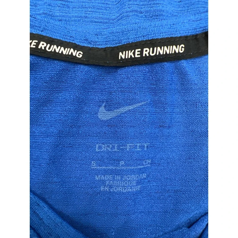 Nike Men's Blue Dri-Fit Miler Sleeveless Running Tank Top - S